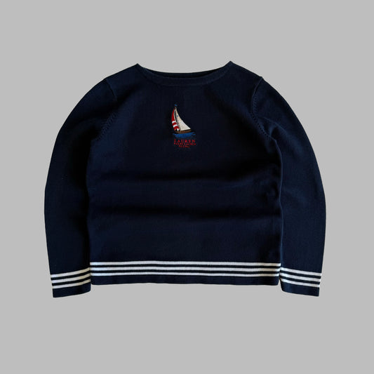 Y2K Polo Ralph Lauren Sailor Heavy Knit Sweater - M