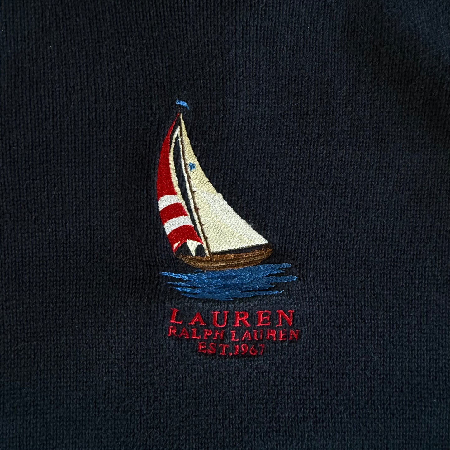 Y2K Polo Ralph Lauren Sailor Heavy Knit Sweater - M