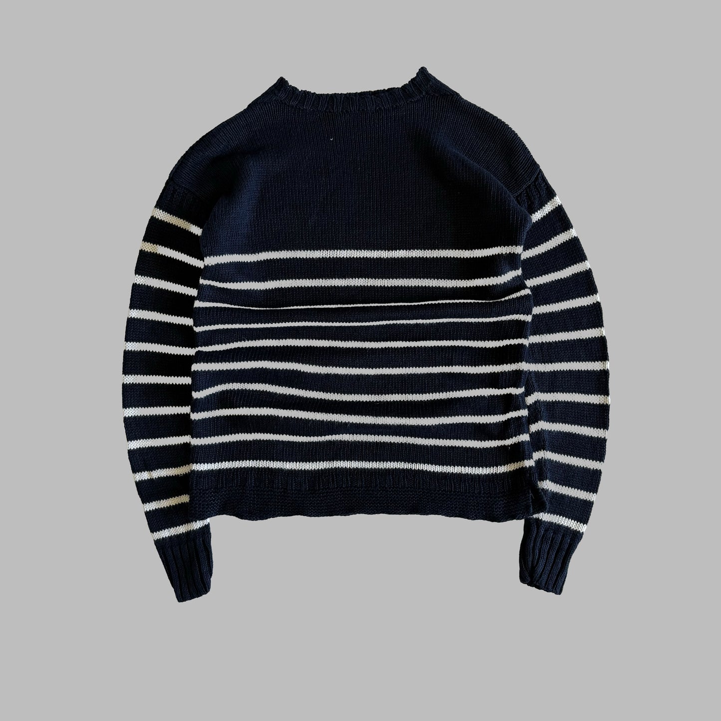 90s Polo Ralph Lauren Linen Striped Heavy Knit - L
