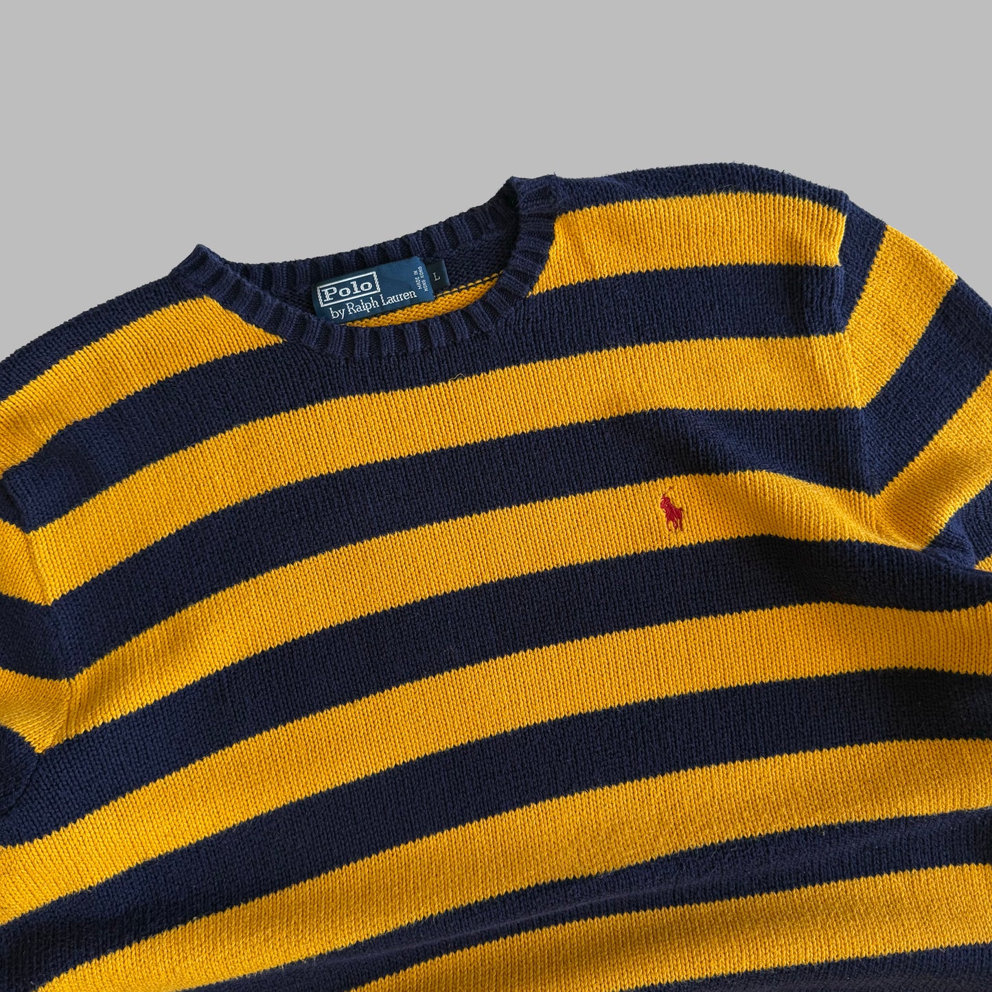 90s Polo Ralph Lauren Striped Heavy Knit - L