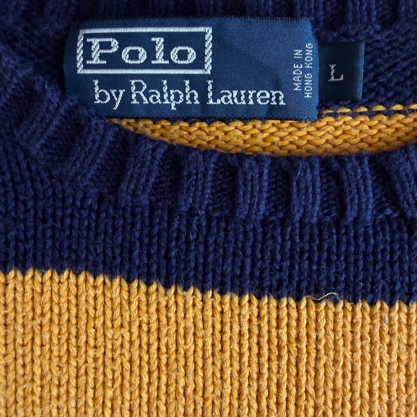 90s Polo Ralph Lauren Striped Heavy Knit - L