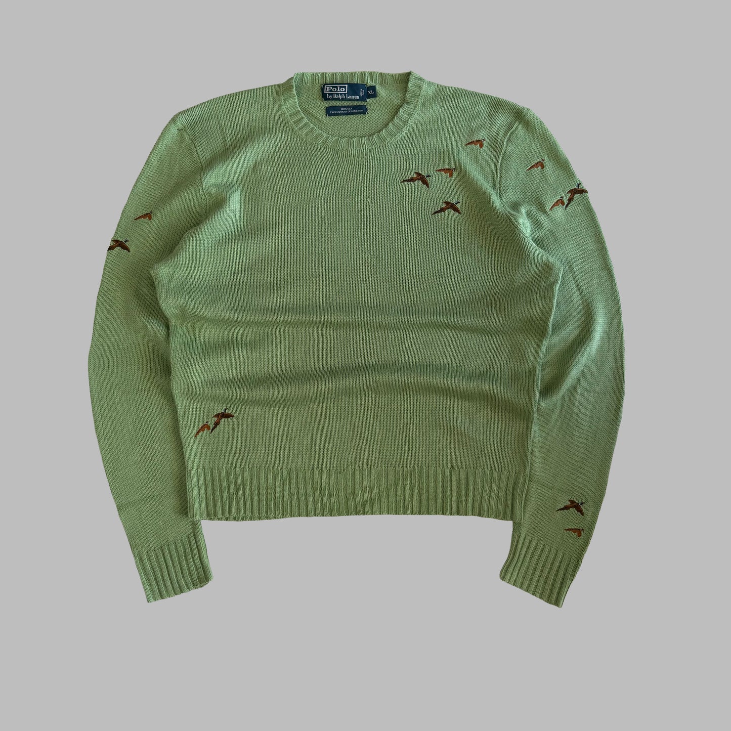 90s Polo Ralph Lauren Embroidered Bird Knit - XL