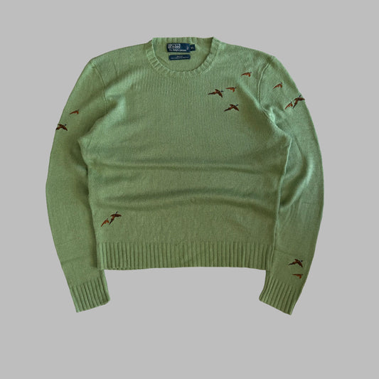 90s Polo Ralph Lauren Embroidered Bird Knit - XL