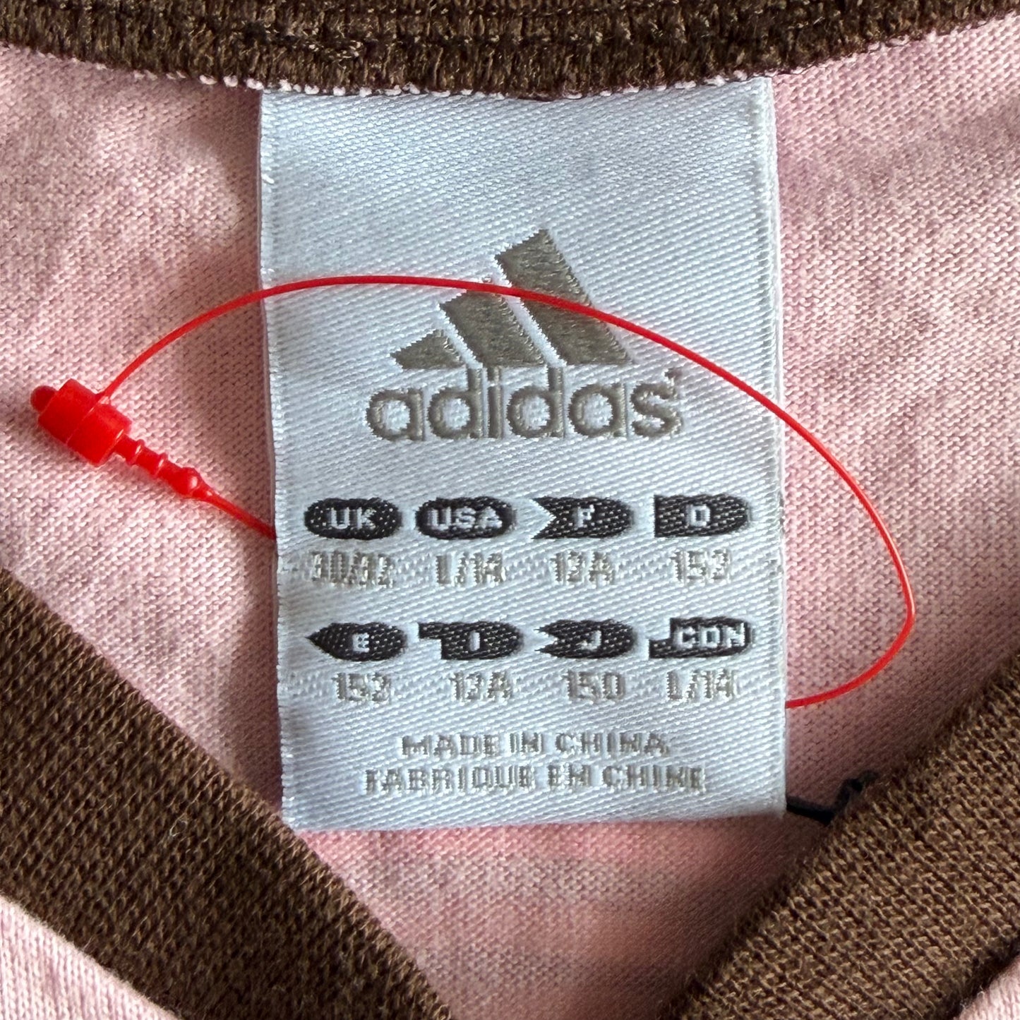 Y2K Adidas Spell Out Raglan Tee - L
