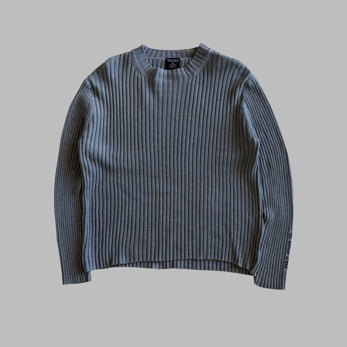 90s Ralph Lauren Polo Jeans Ribbed Sweater - XL
