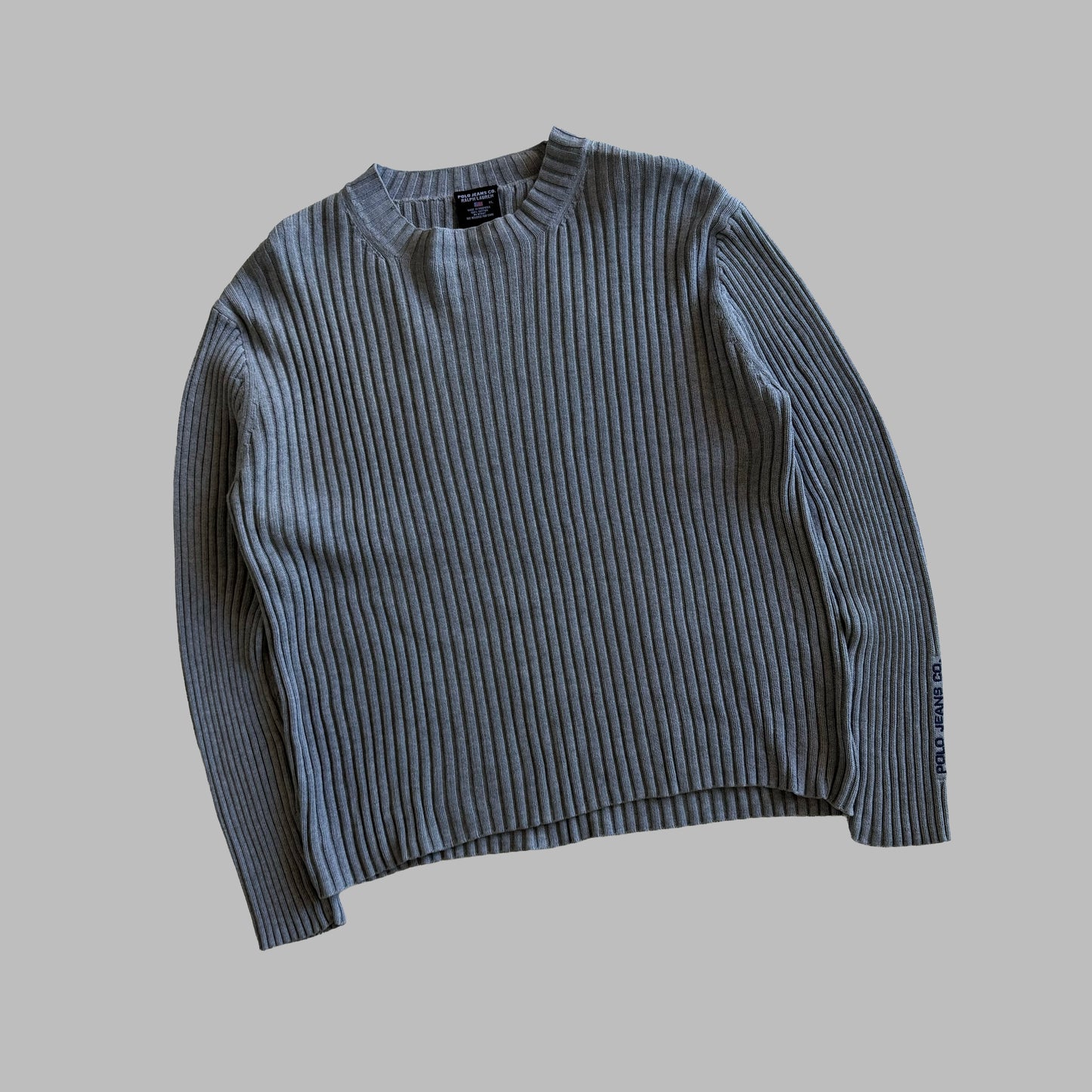90s Ralph Lauren Polo Jeans Ribbed Sweater - XL