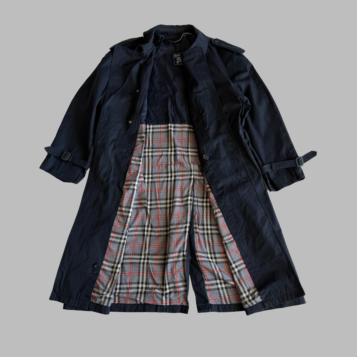 90s Double Breasted Burberry trench Coat - M