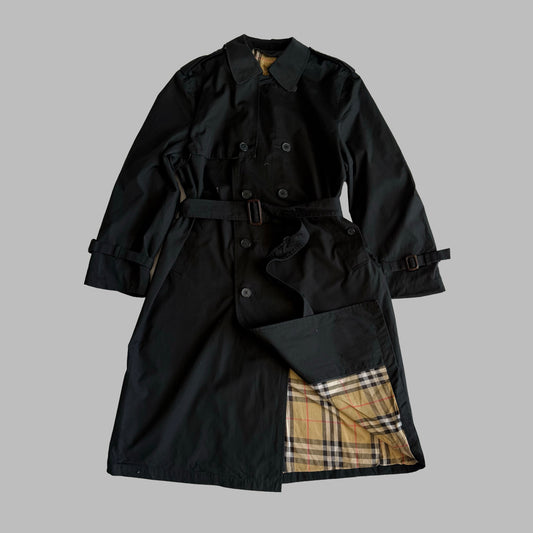 90s Double Breasted Burberry trench Coat - M