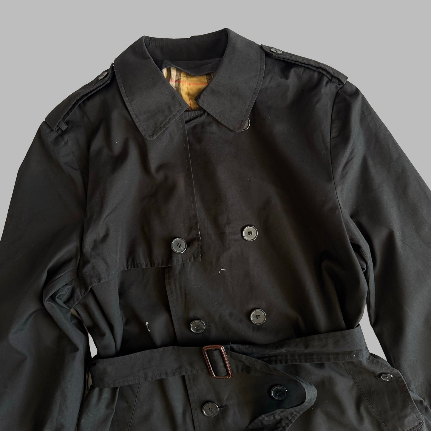 90s Double Breasted Burberry trench Coat - M