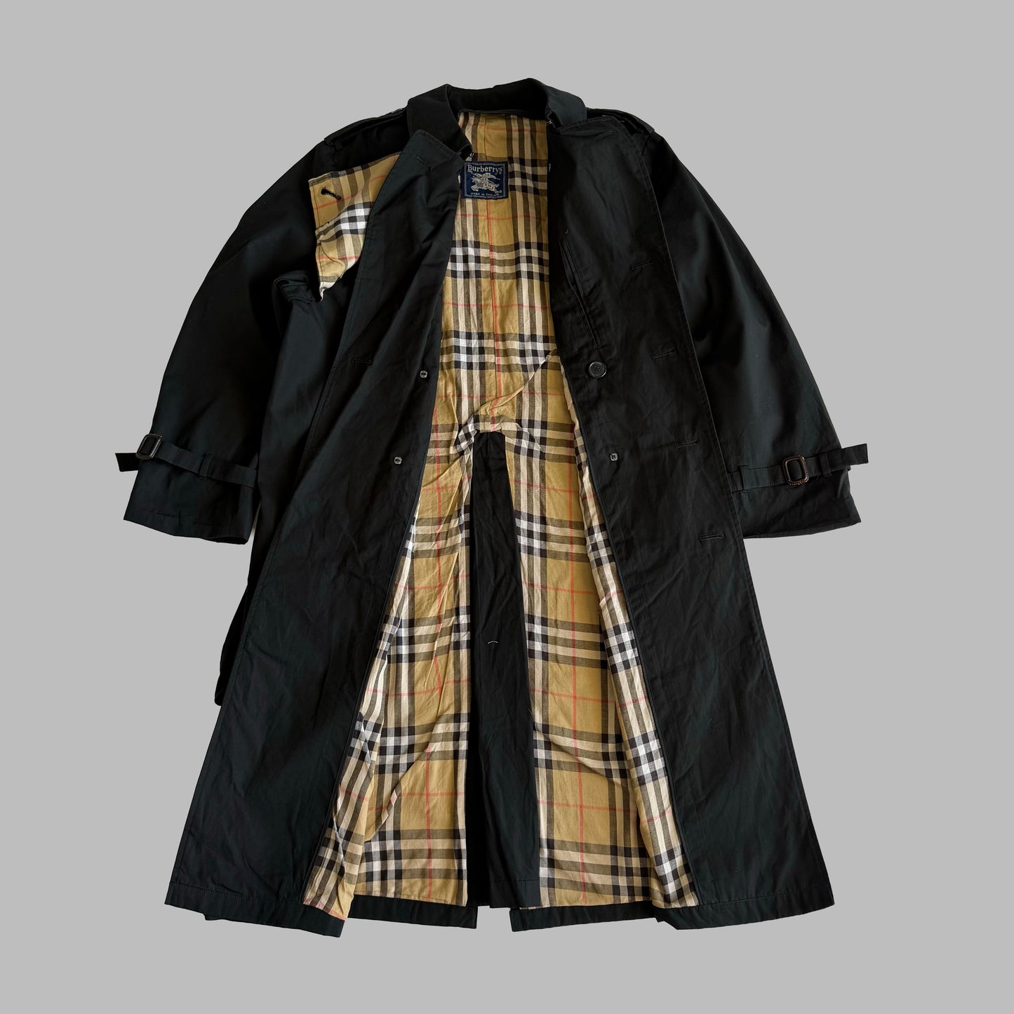 90s Double Breasted Burberry trench Coat - M
