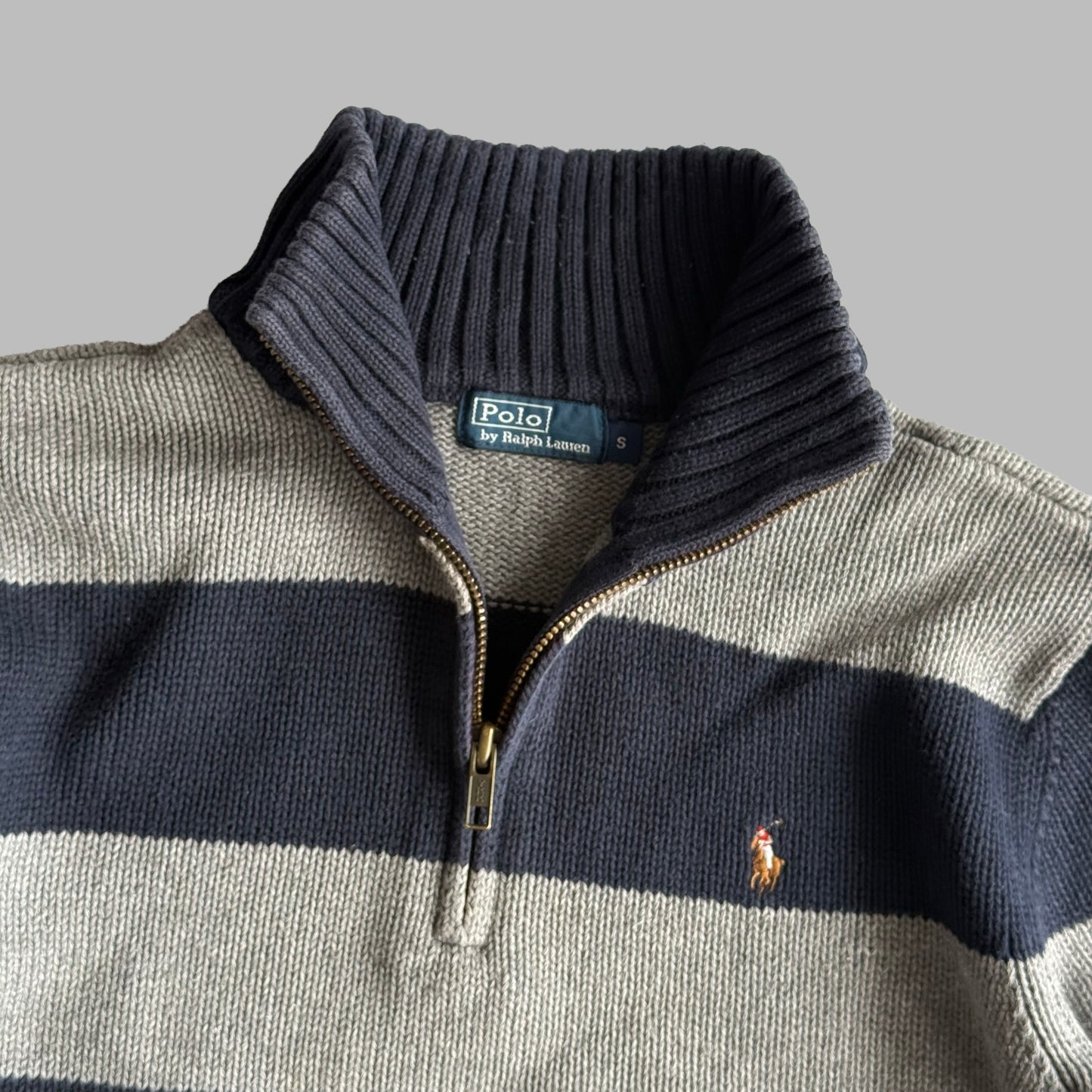 Ralph Lauren Striped Quarter Zip - Small
