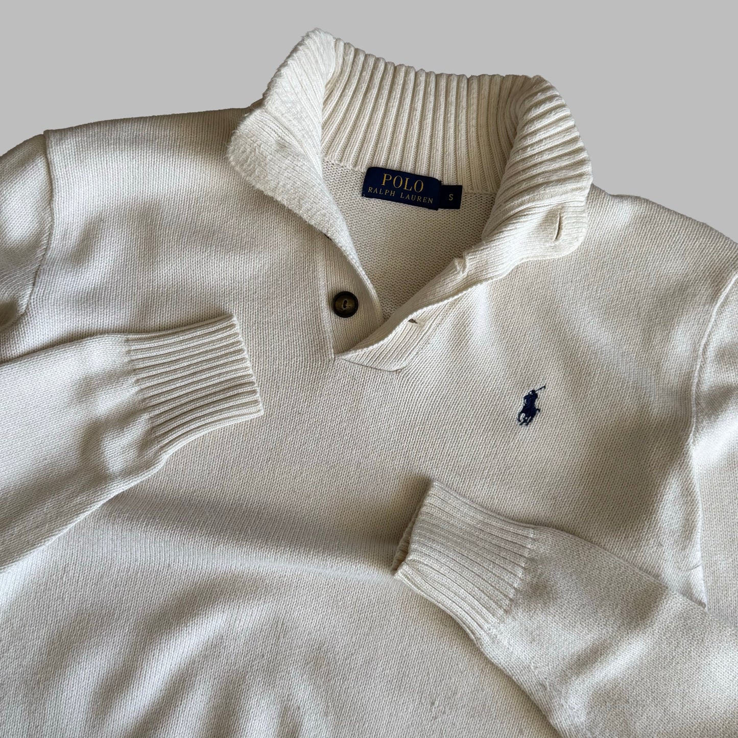 Polo Ralph Lauren Cotton Henley Knit Sweater - S