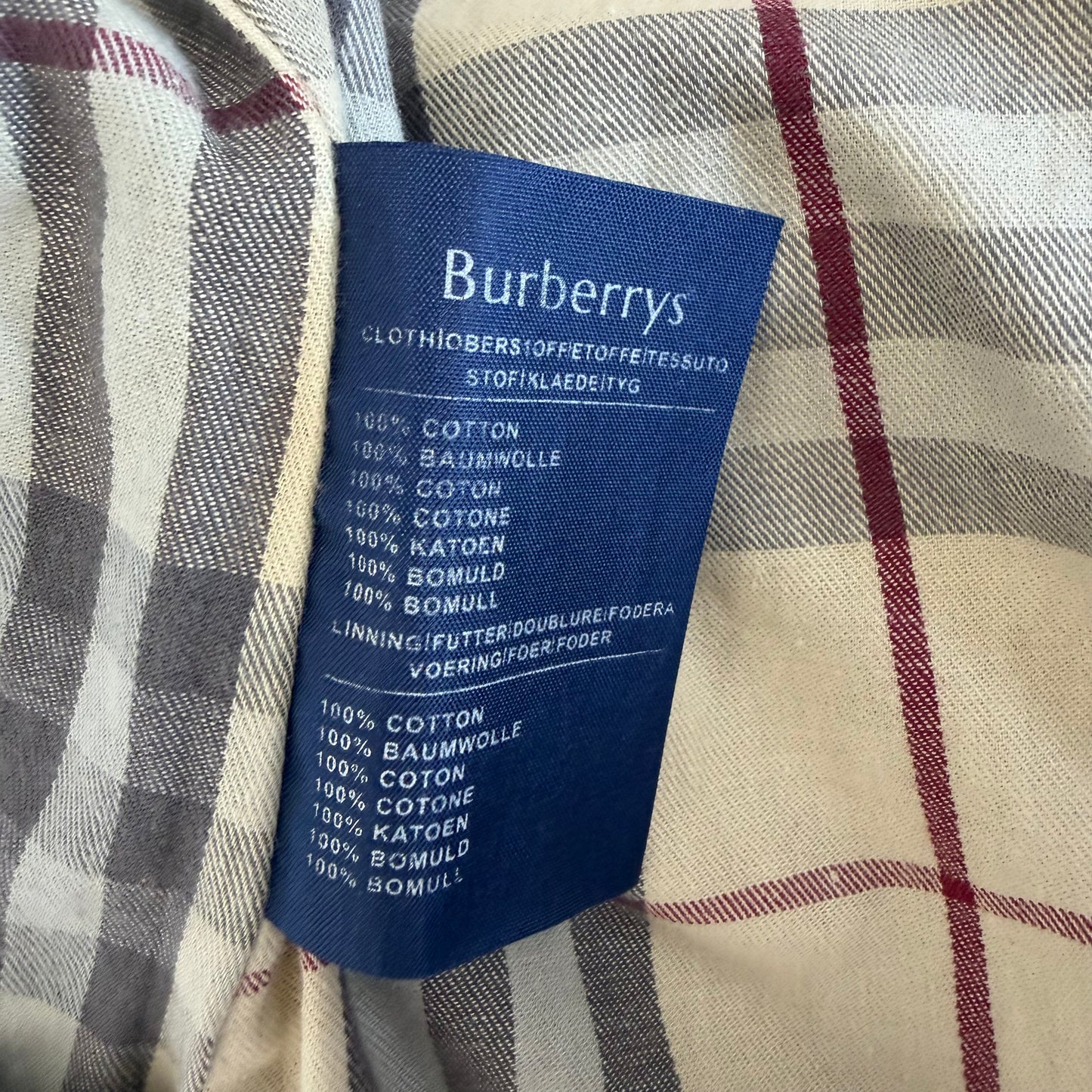90s Double Breasted Burberry trench Coat - L