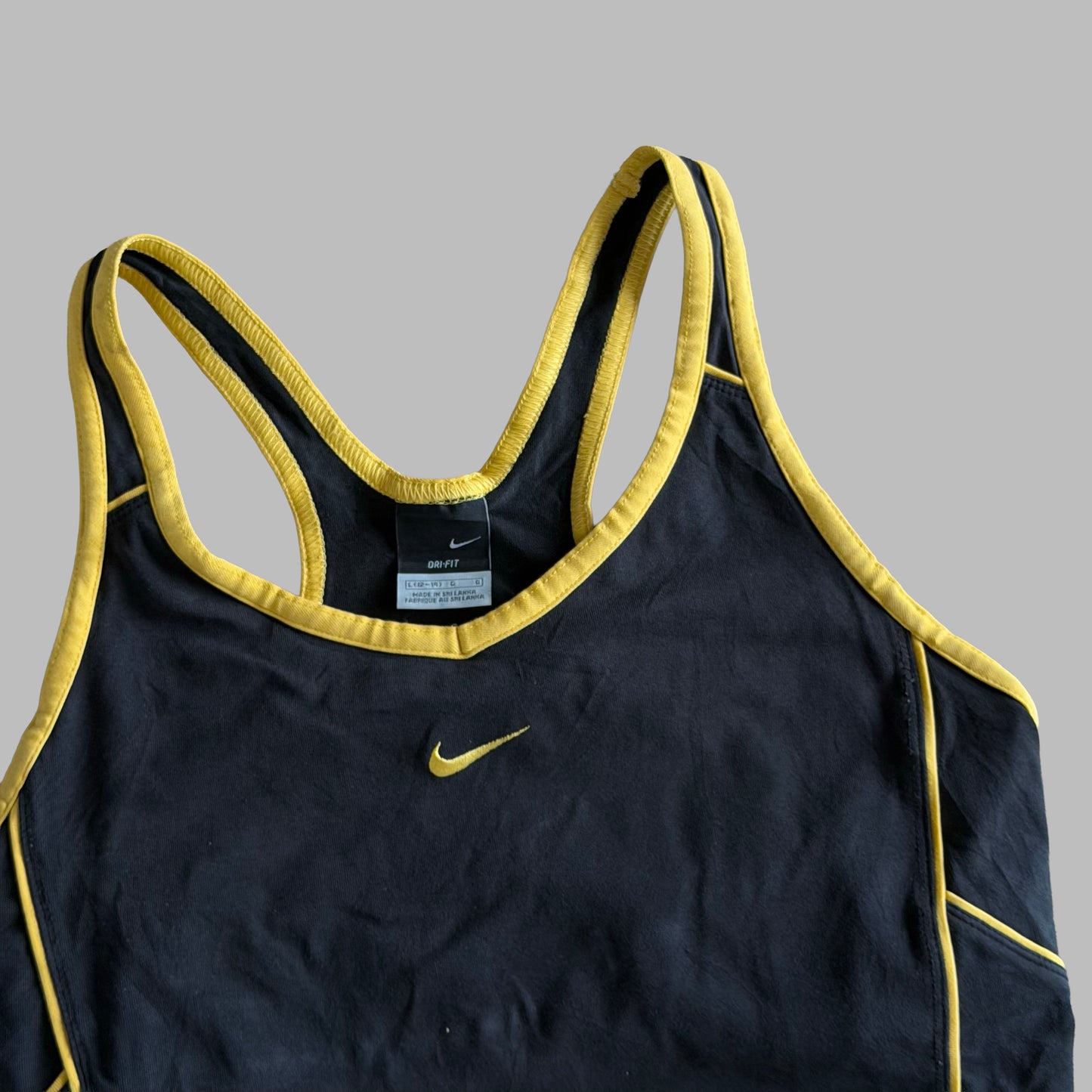 Y2K Nike Striped Racer Back Tank - L