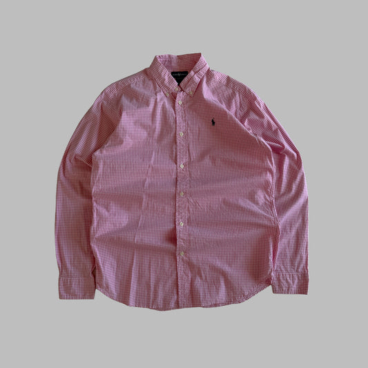 Y2K Polo Ralph Lauren Gingham Button Up Shirt - M