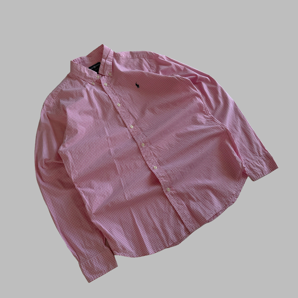 Y2K Polo Ralph Lauren Gingham Button Up Shirt - M