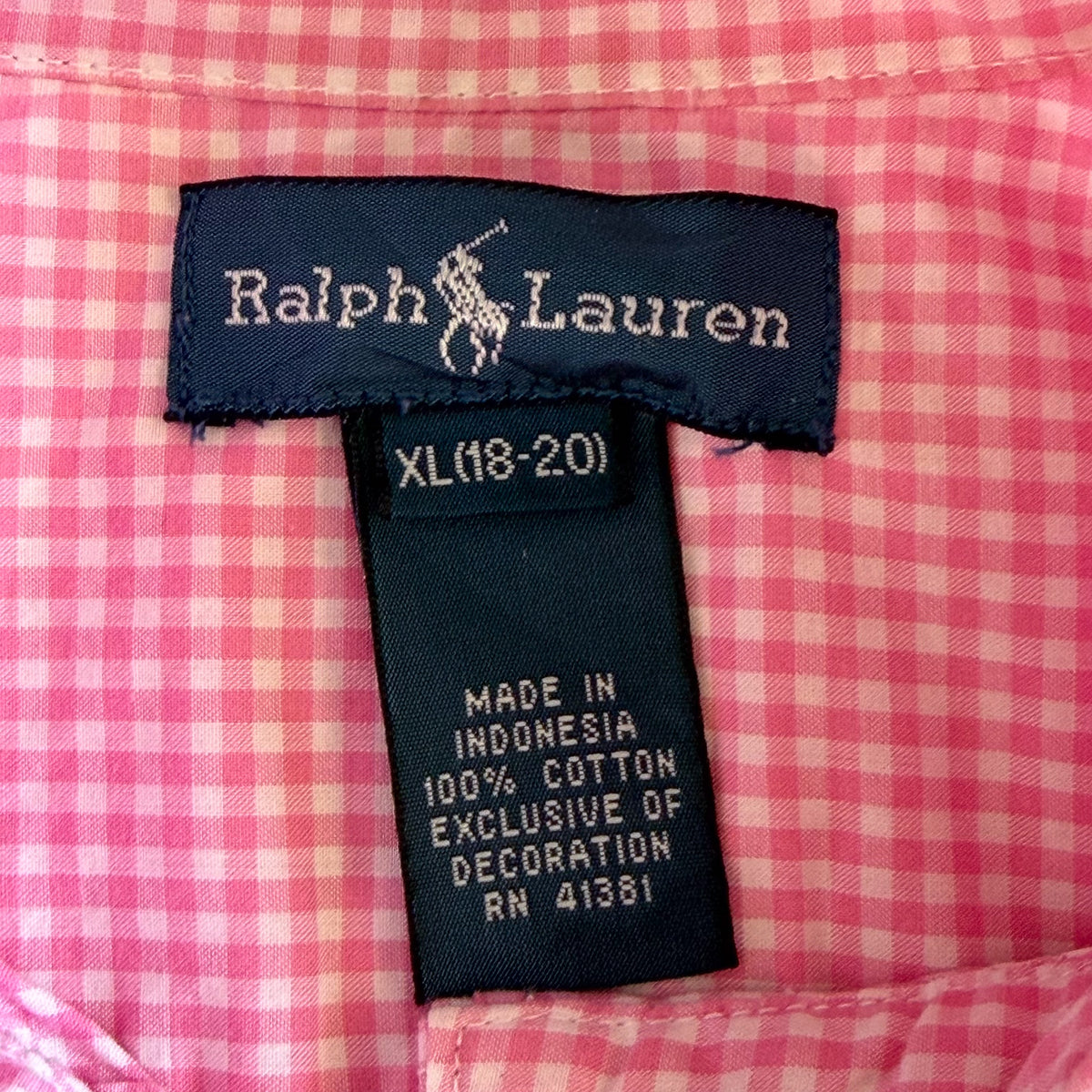Y2K Polo Ralph Lauren Gingham Button Up Shirt - M