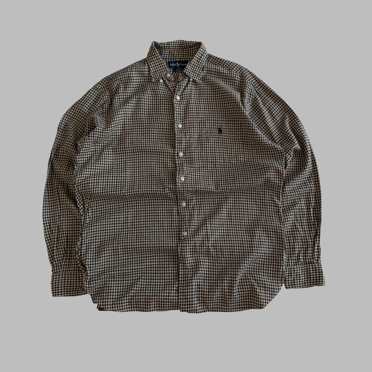 90s Polo Ralph Lauren Checkered Button Up Shirt - M