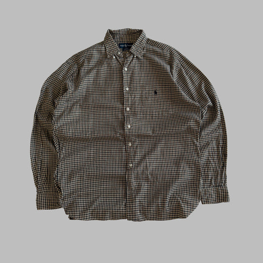 90s Polo Ralph Lauren Checkered Button Up Shirt - M