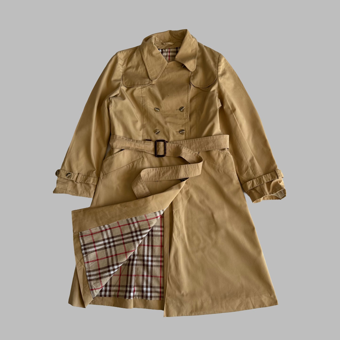 90s Double Breasted Burberry trench Coat - S