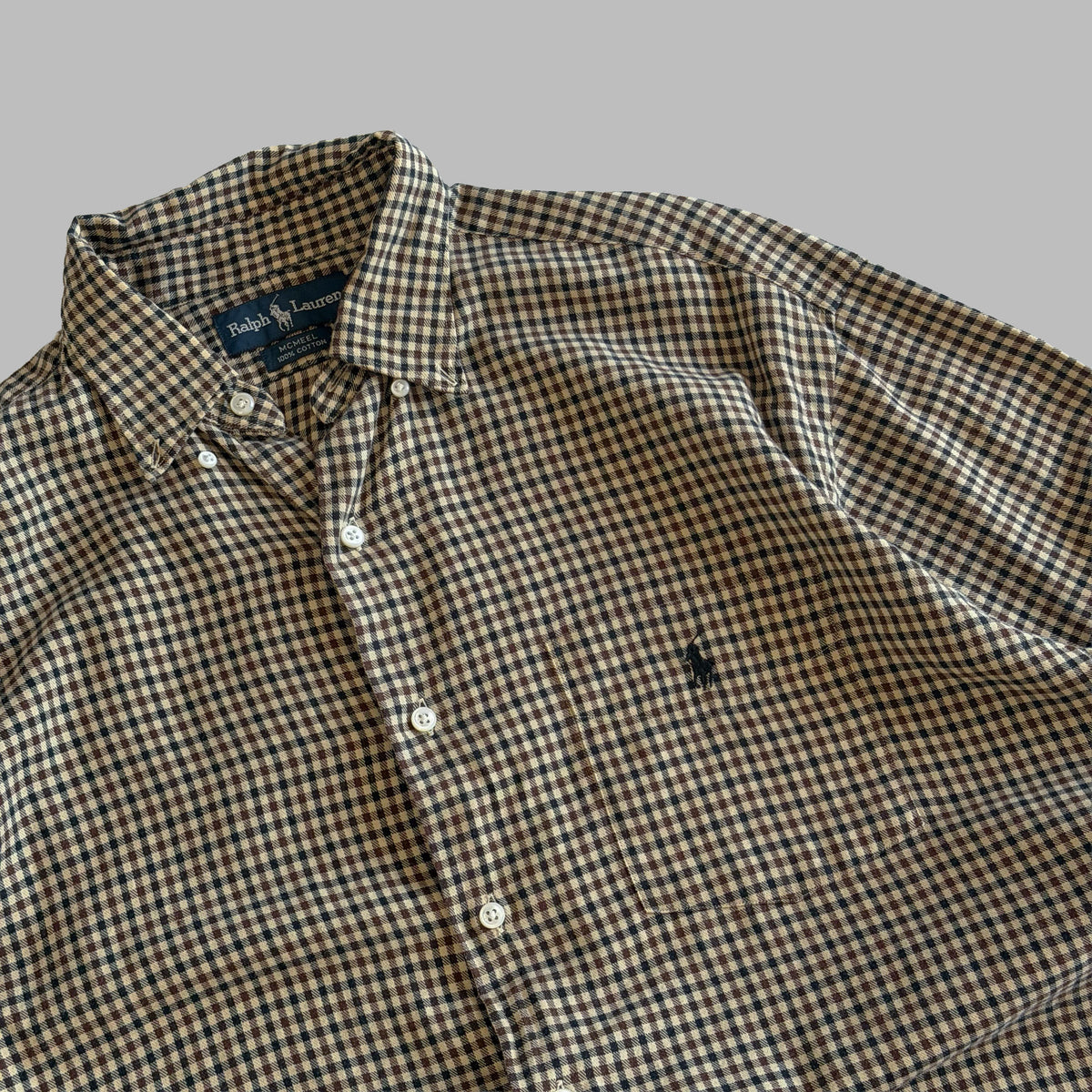 90s Polo Ralph Lauren Checkered Button Up Shirt - M