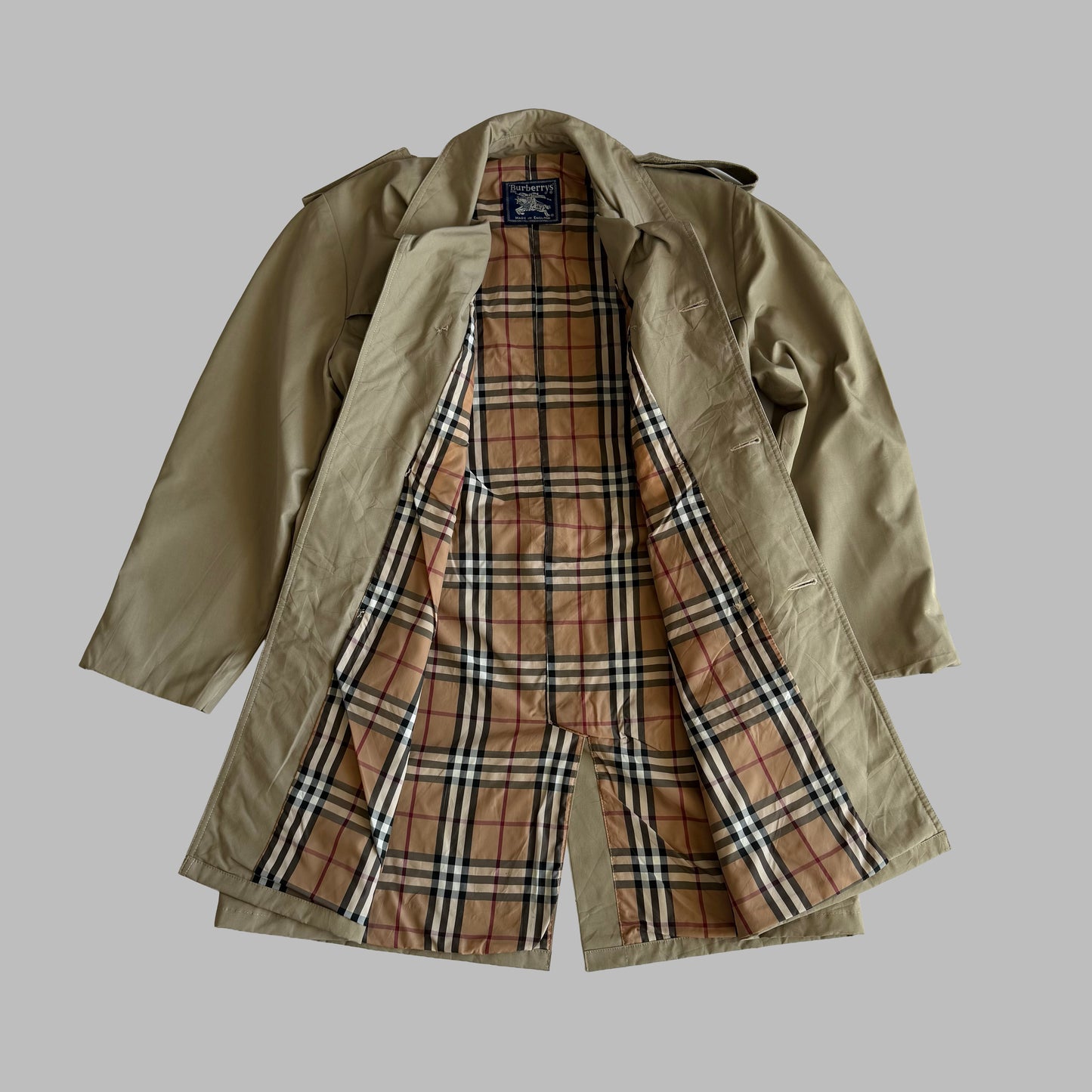 90s Double Breasted Burberry trench Coat - M