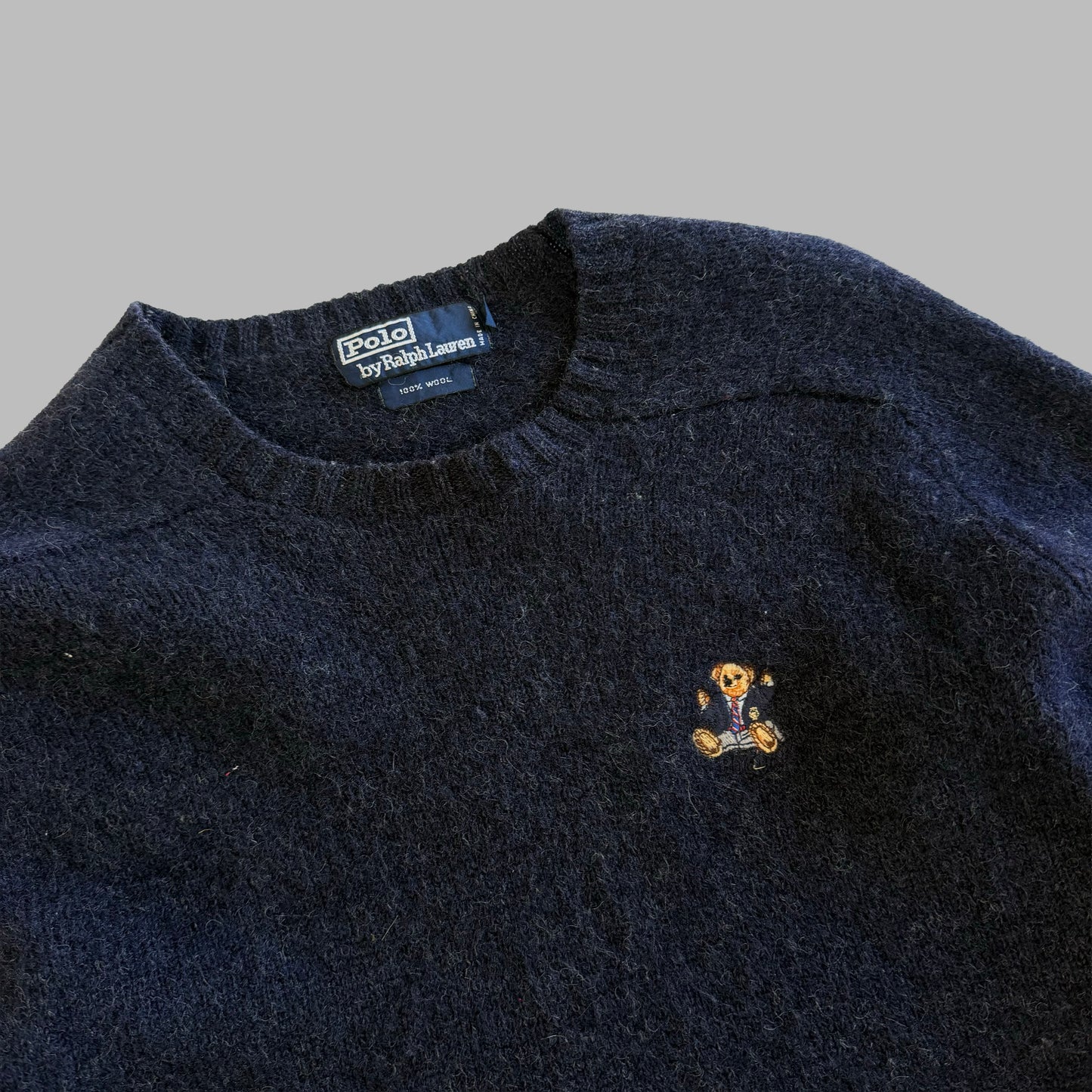 90s Ralph Lauren Polo Bear Wool Knit - L