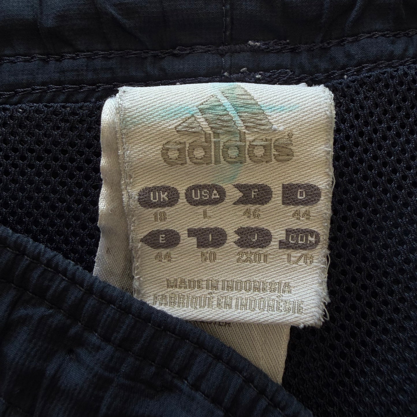 Y2K Adidas Three Stripe Wide Leg Track Pants - L