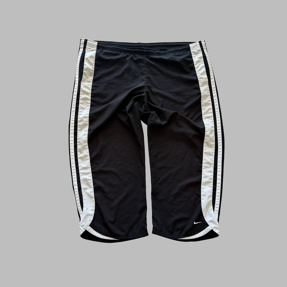 Y2K Nike Striped 3/4 Length Track Pants - XL