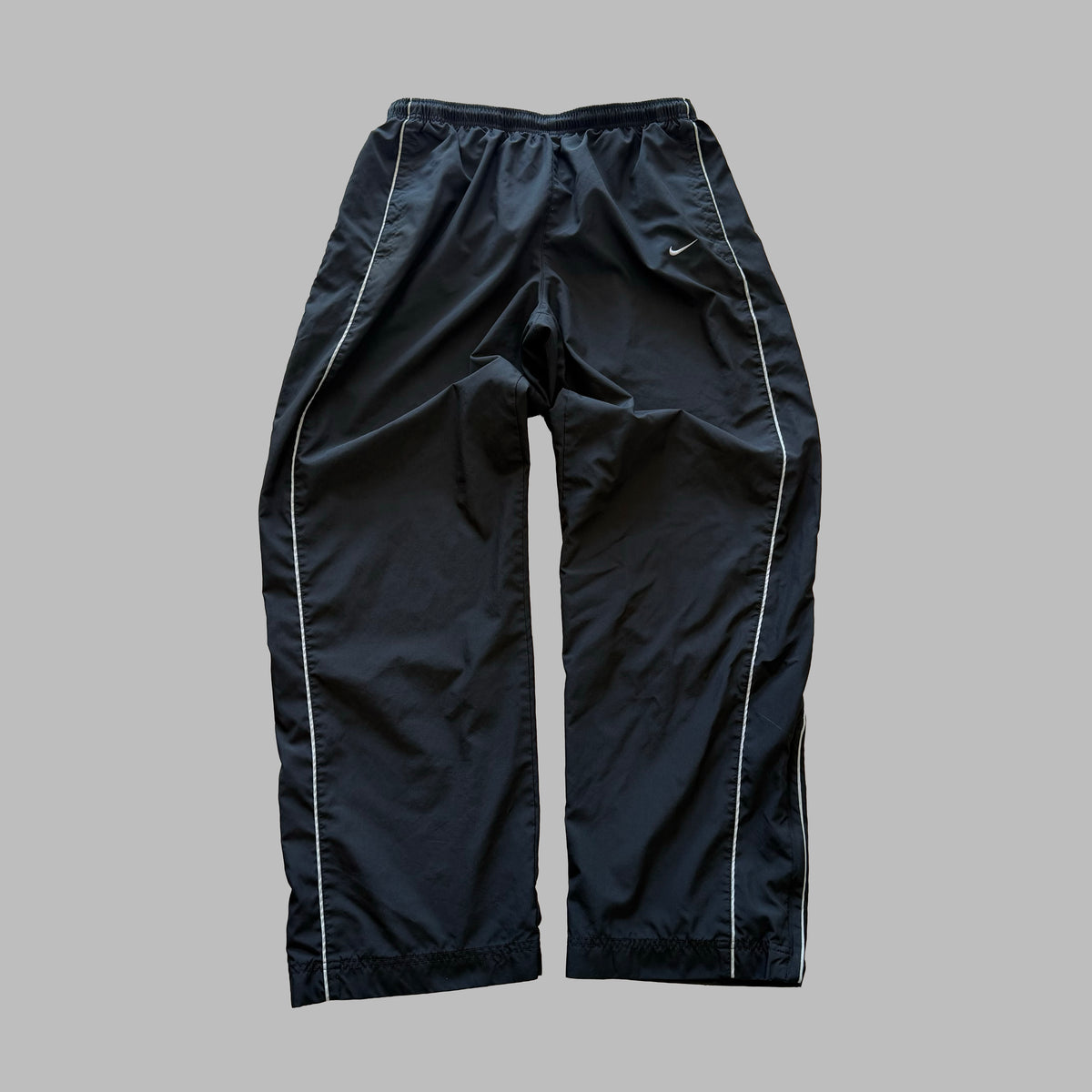 Y2K Nike Striped Wide Leg Track Pants - L