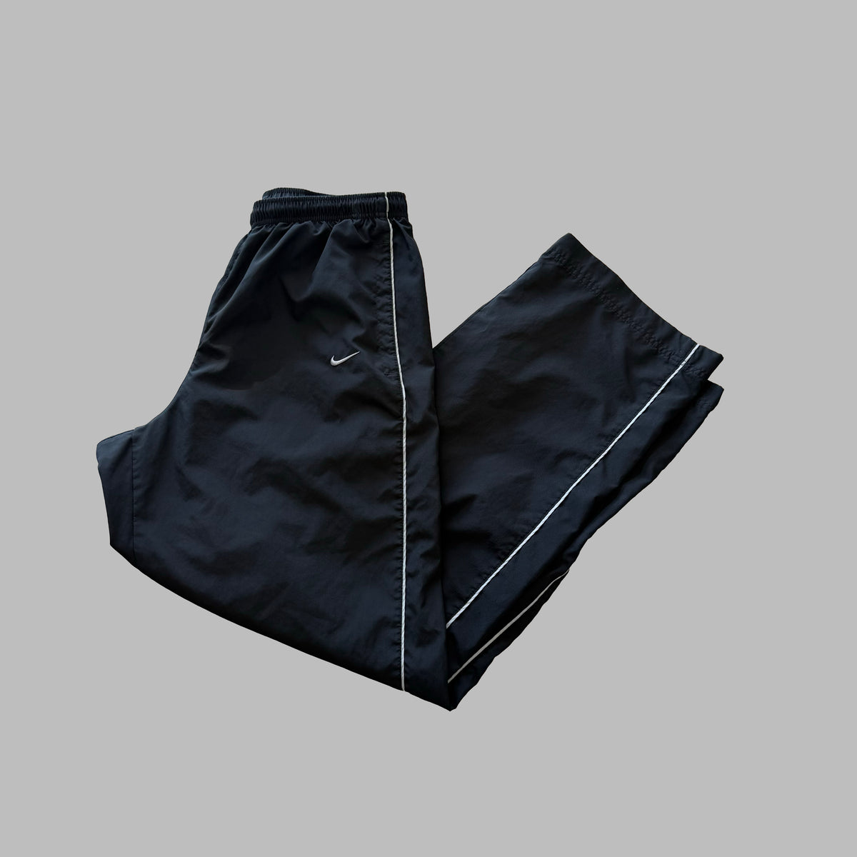 Y2K Nike Striped Wide Leg Track Pants - L