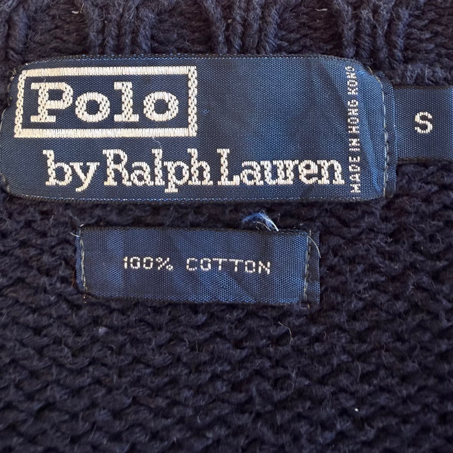 90s Polo Ralph Lauren V-neck Heavy Knit - L