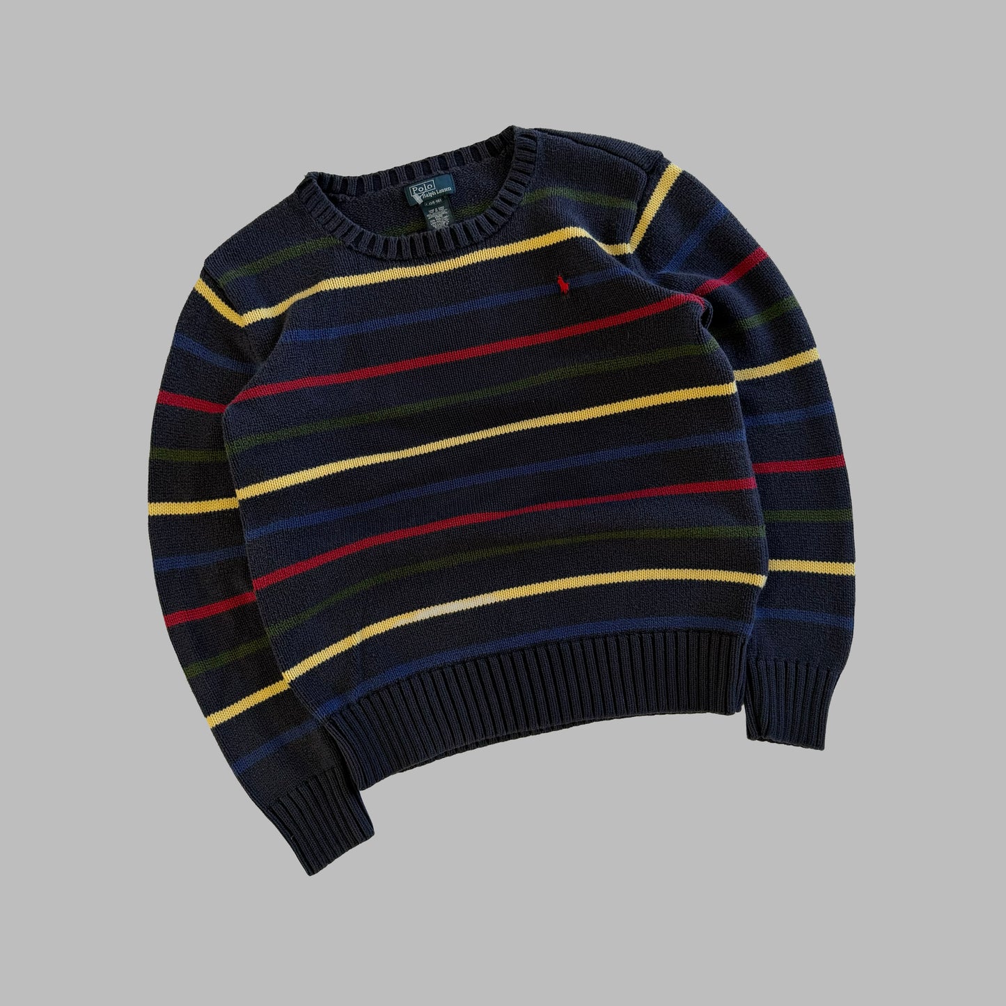 90s Polo Ralph Lauren Striped Heavy Knit - S