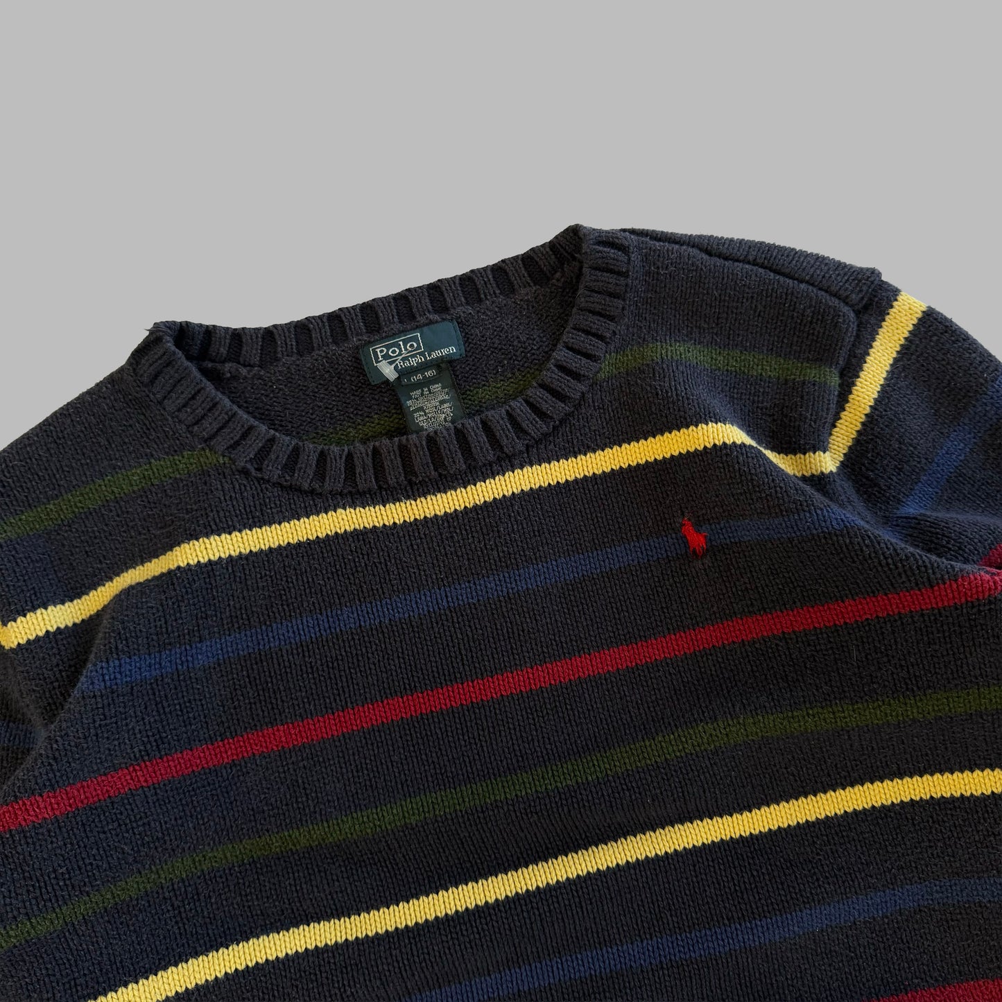 90s Polo Ralph Lauren Striped Heavy Knit - S