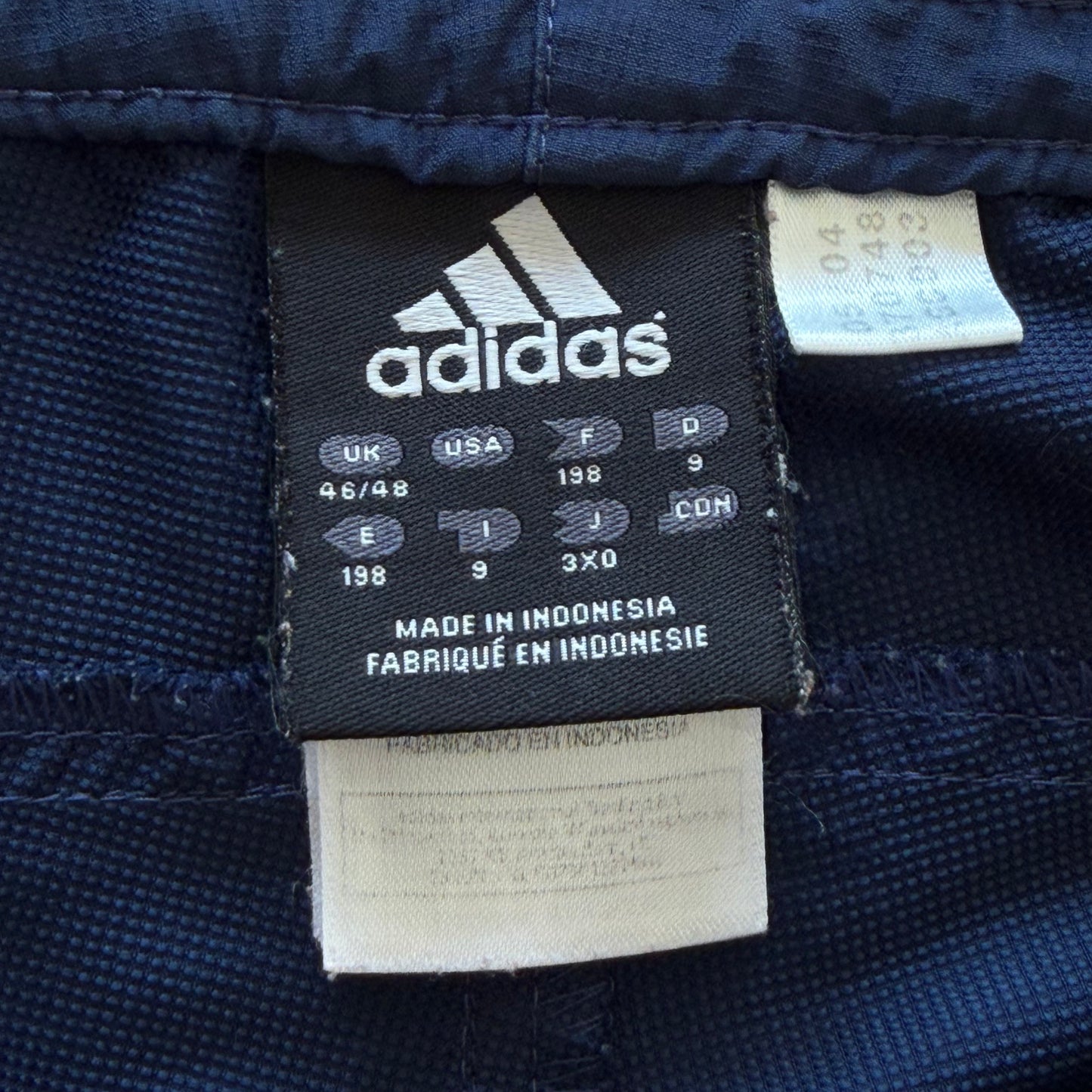 Y2K Adidas Three Stripe Baggy Track Pants - L