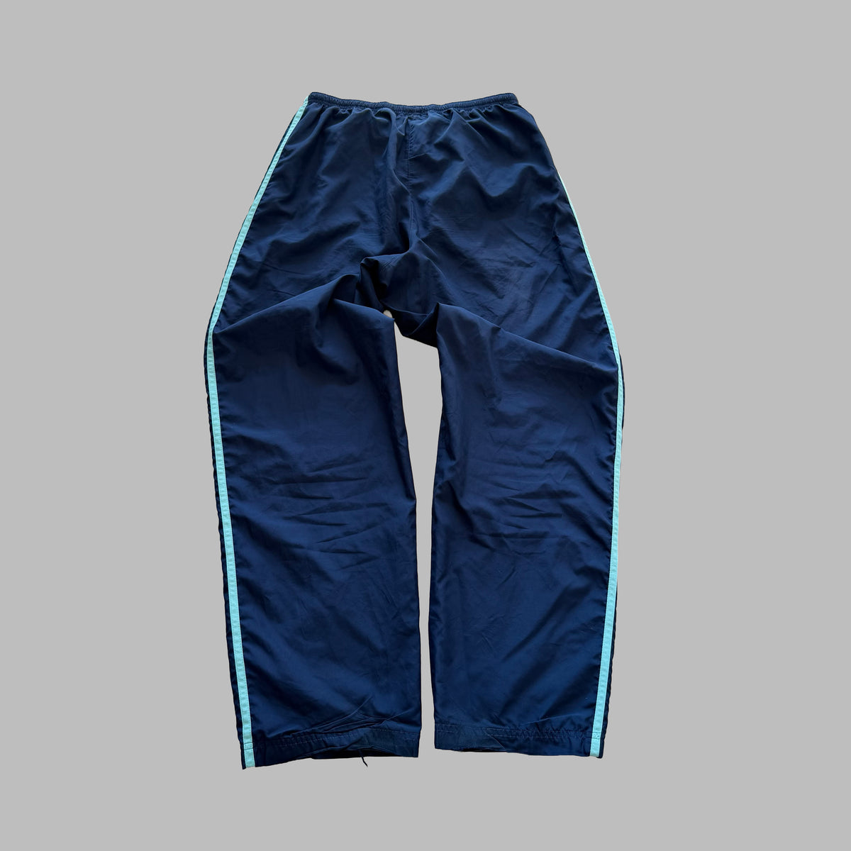 Y2K Adidas Three Stripe Wide Leg Track Pants - S
