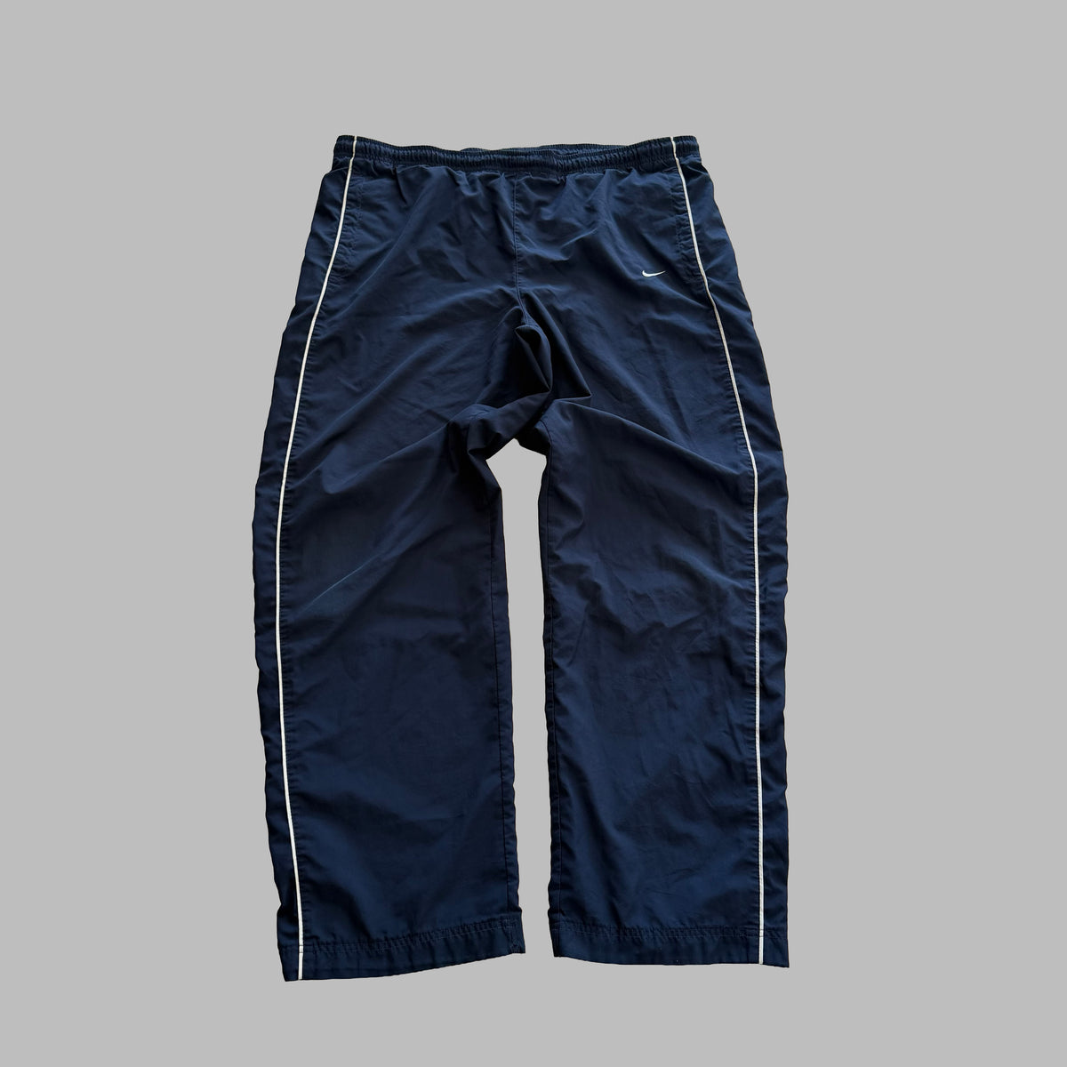 Y2K Nike Wide Leg Striped Track Pants - L