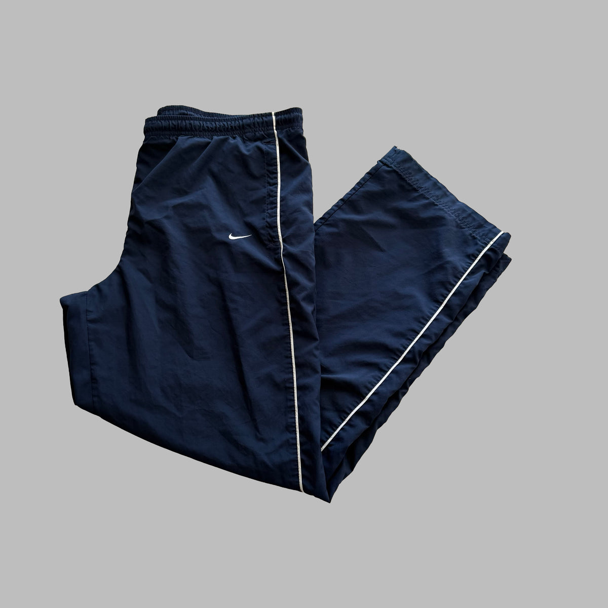 Y2K Nike Wide Leg Striped Track Pants - L