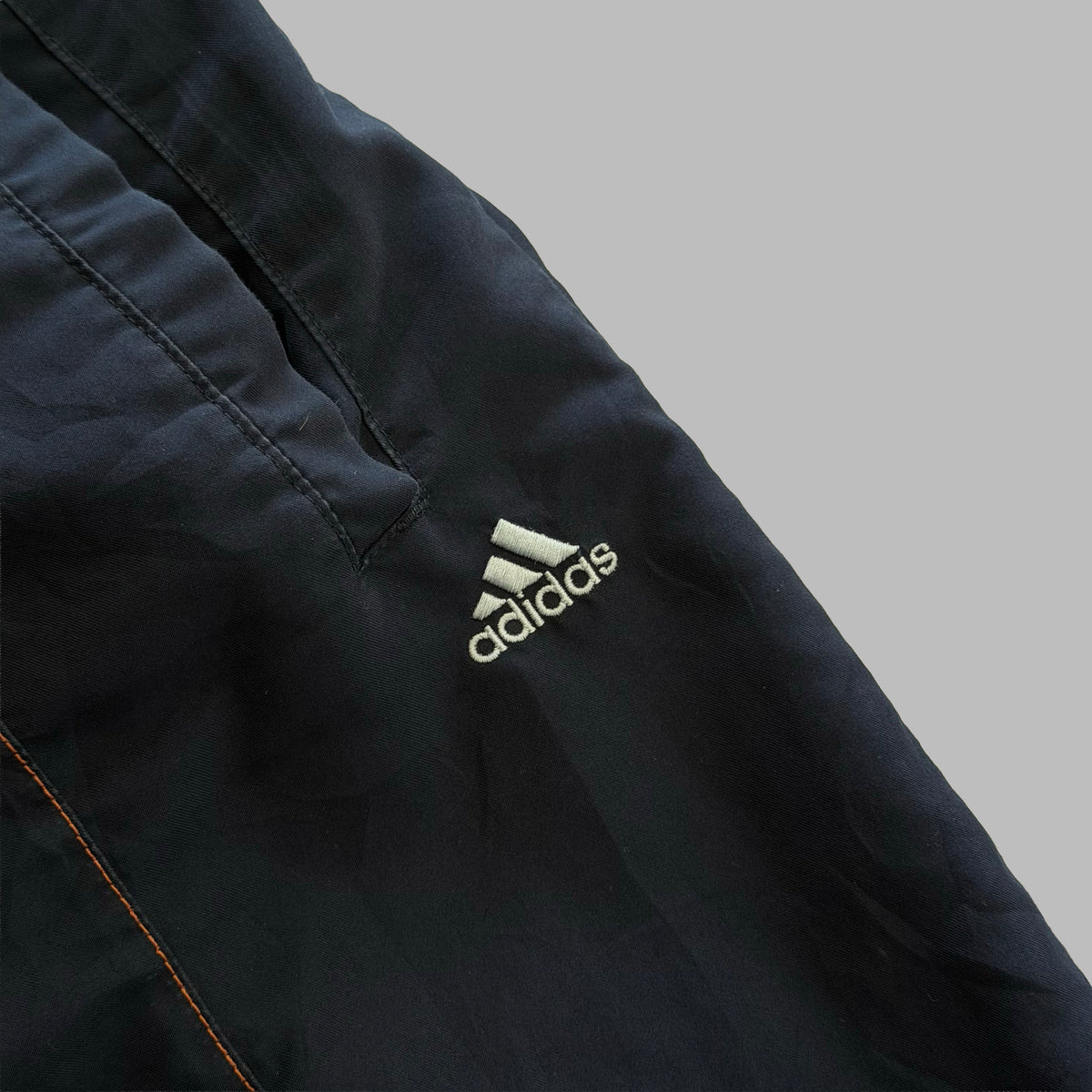 Y2K Adidas Striped Wide Leg Track Pants - S