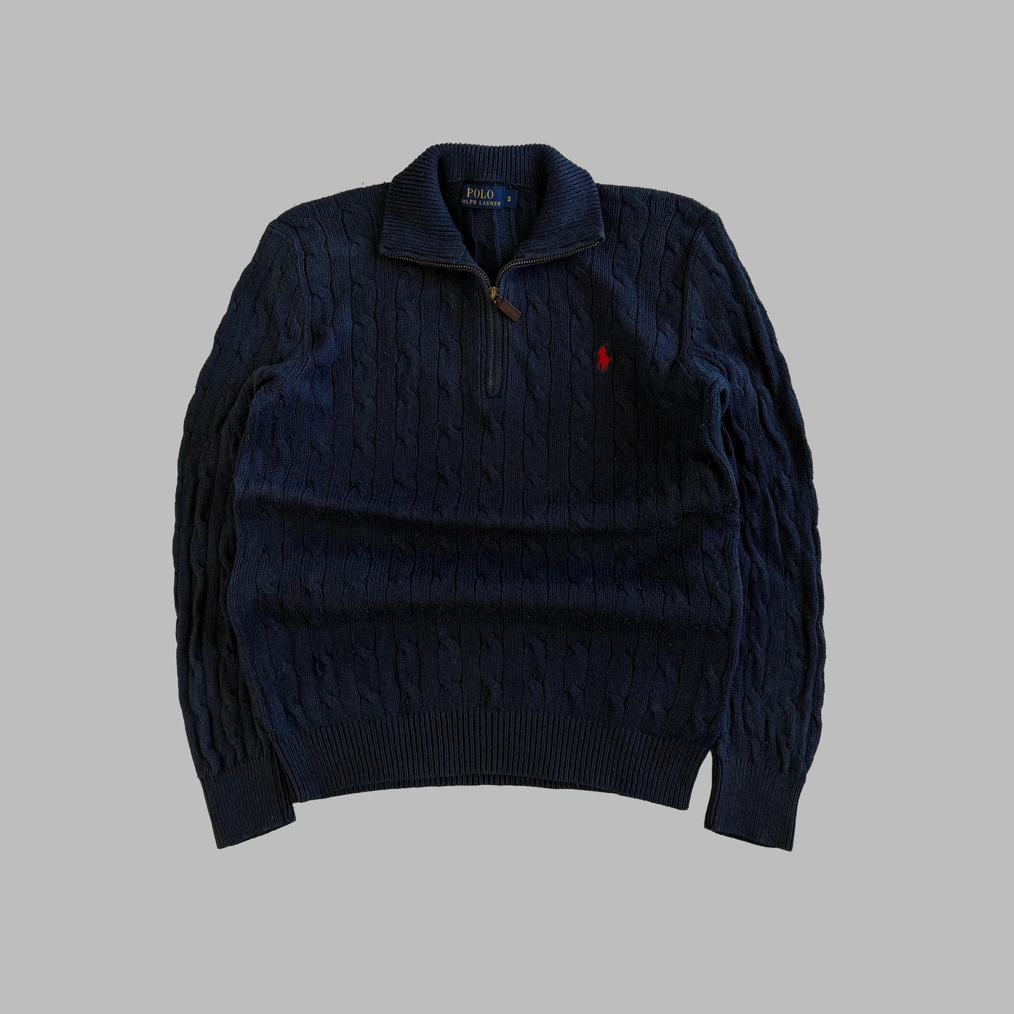 Polo Ralph Lauren Cable Knit Quarter Zip - S