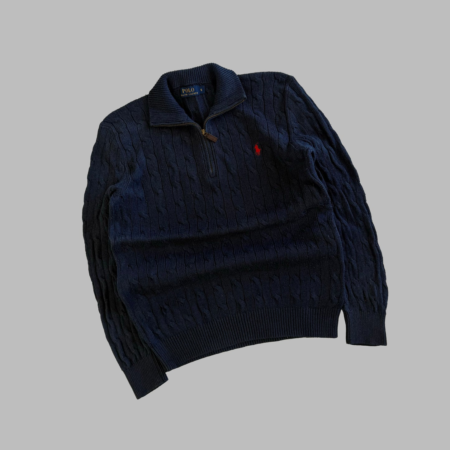 Polo Ralph Lauren Cable Knit Quarter Zip - S