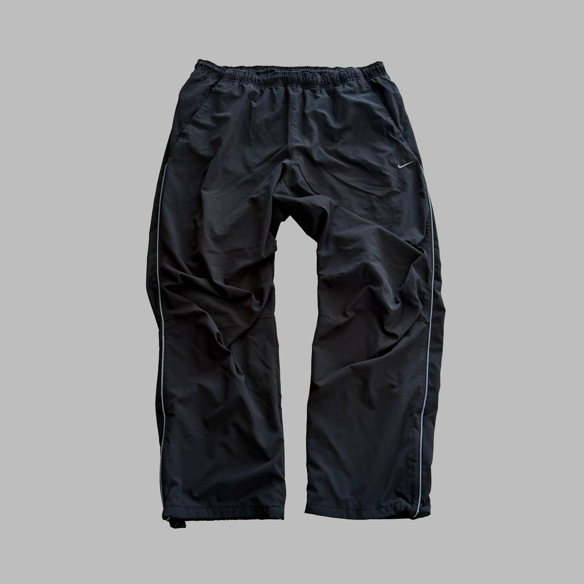 Y2K Nike Wide Leg Striped Track Pants - L