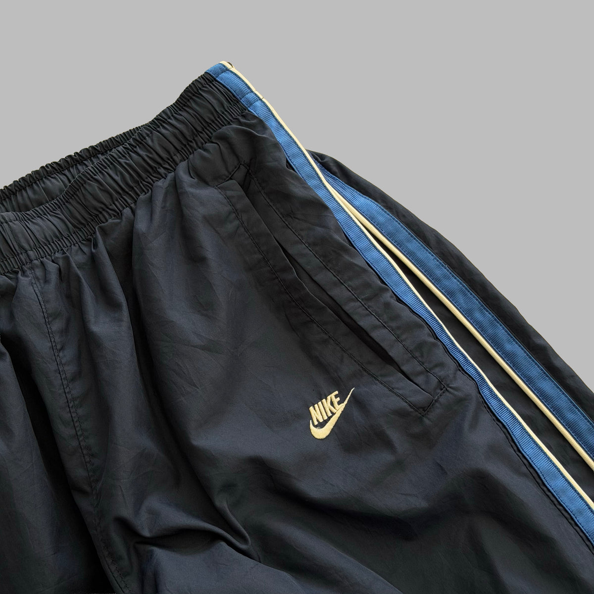 Y2K Nike Striped Wide Leg Track Pants - M