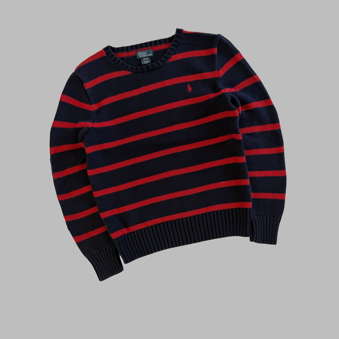 90s Polo Ralph Lauren Striped Heavy Knit - S