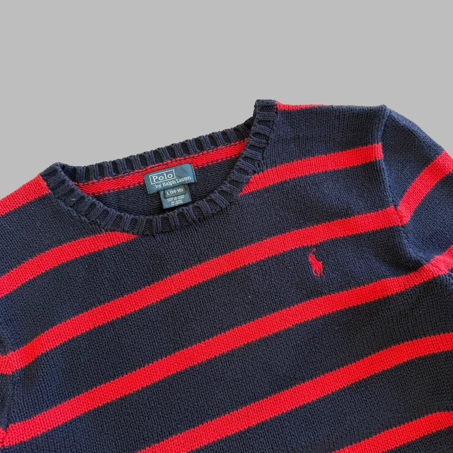 90s Polo Ralph Lauren Striped Heavy Knit - S