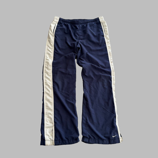 Y2K Nike Striped Wide Leg Track Pants - M