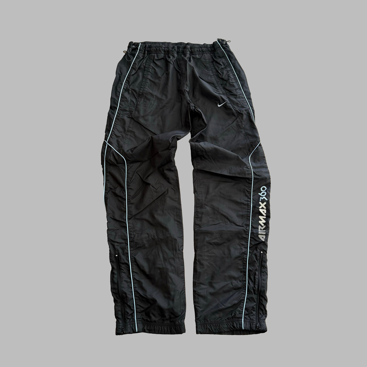 Y2K Nike Wide Leg Striped Track Pants - M