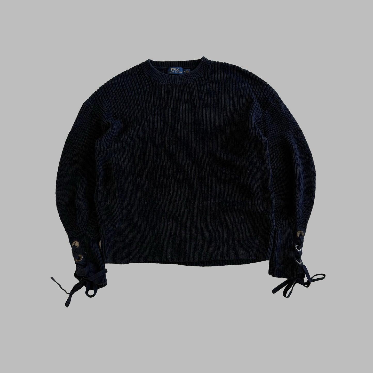Polo Ralph Lauren Lace-Up Sleeve Knit - M