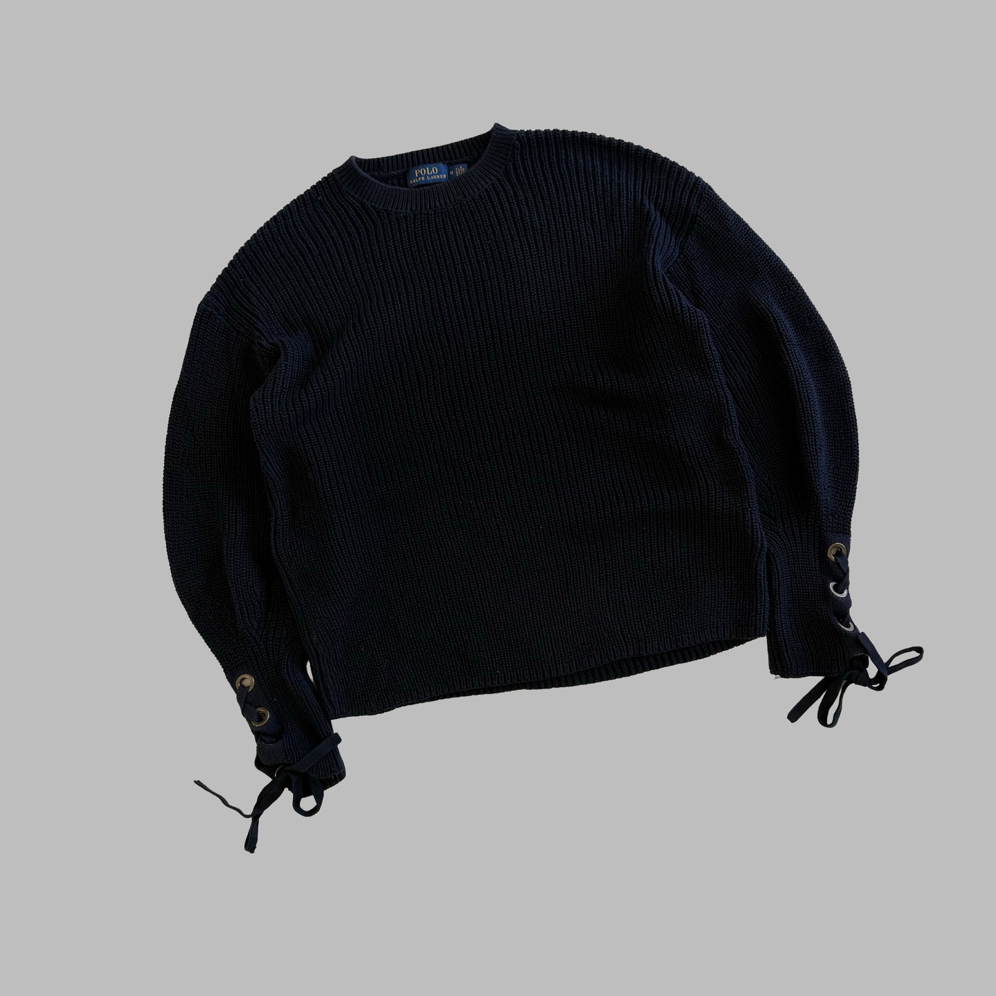 Polo Ralph Lauren Lace-Up Sleeve Knit - M
