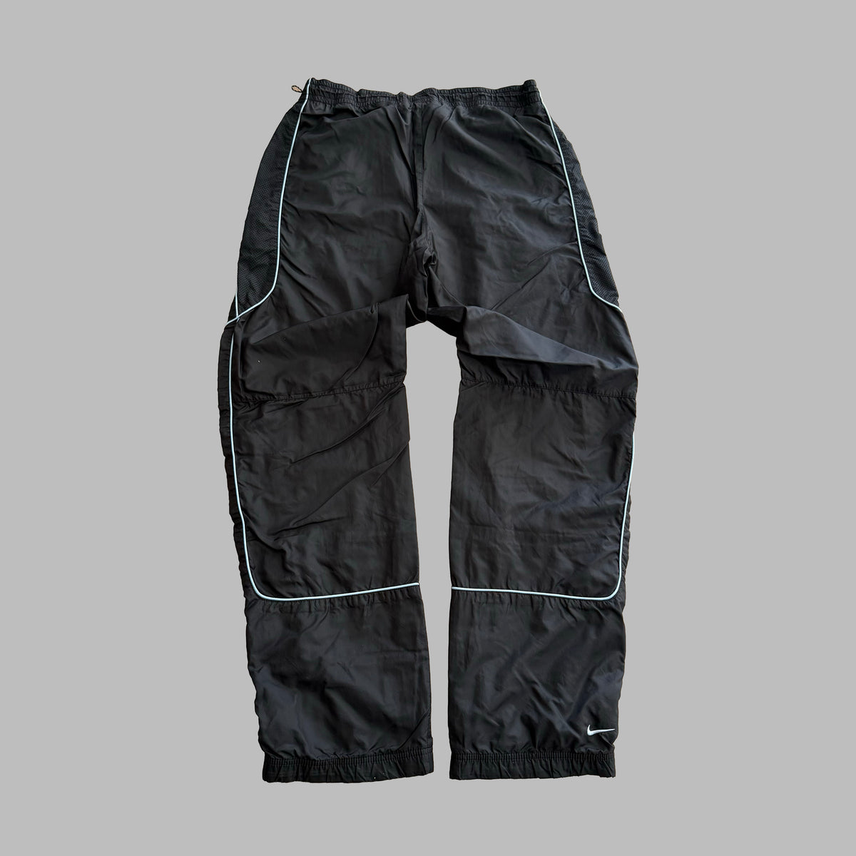 Y2K Nike Wide Leg Striped Track Pants - M